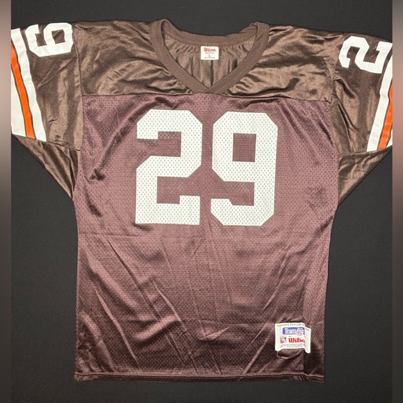 Vintage 90s Eric Turner Cleveland Browns Wilson Jersey #29 Men’s L Made In USA - Picture 3 of 6